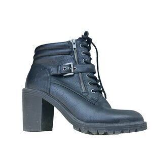 Torrid Black Combat Moto Boots
